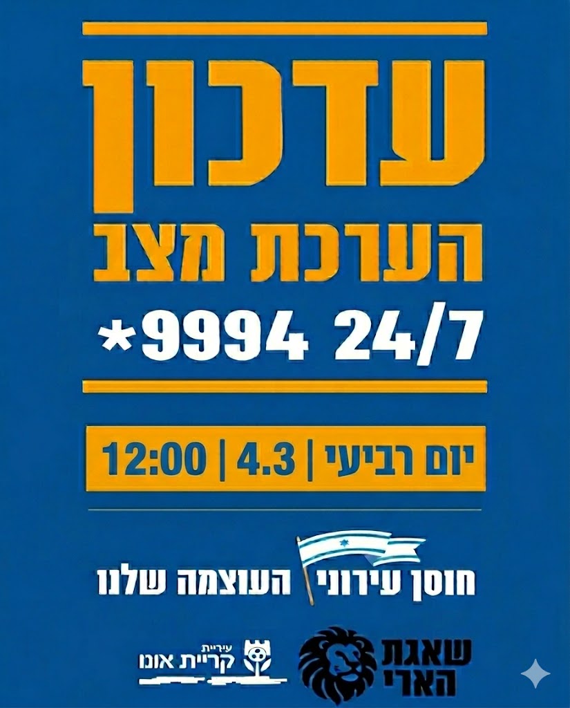 עדכון הערכת מצב יום רביעי 04.03.26